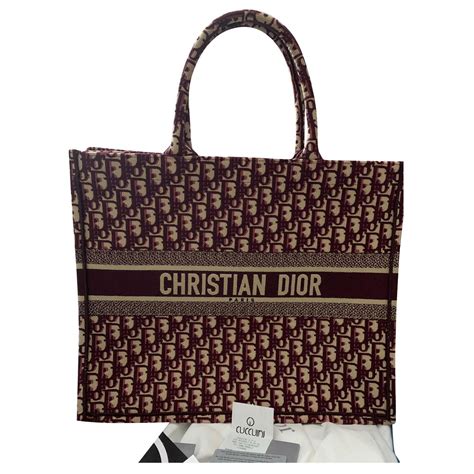 dior book tote bordeaux